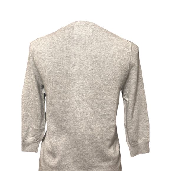 Weatherproof Vintage Sweater Soft Cotton Cashmere Butterfly Design Gray W XS NWT - Picture 6 of 10